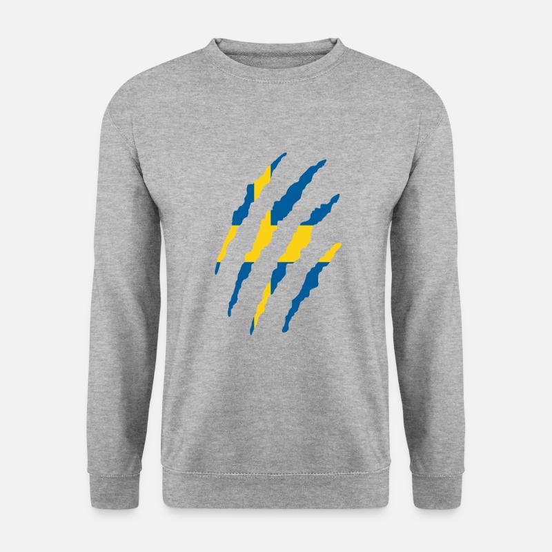 Schweden Flagge Schweden - Ich liebe dich Shirt - Unisex Pullover - Weißgrau meliert