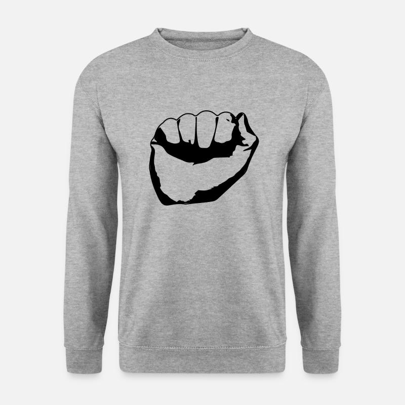 Faust - Unisex Pullover - Weißgrau meliert