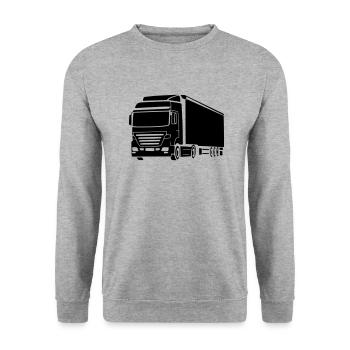 Camion Camion Gauche - Sweat-shirt Unisexe - gris chiné - Devant - Alina (178cm) & Michal (187cm)
