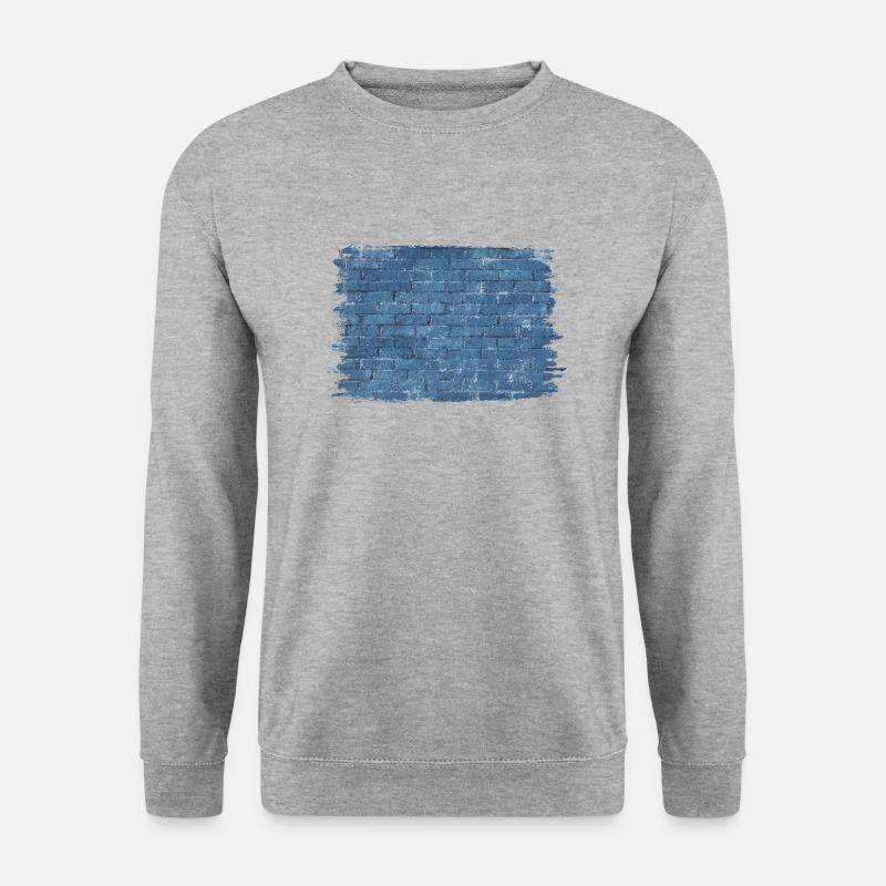 Die Mauer Muster - Ölmalerei - Unisex Pullover - Weißgrau meliert