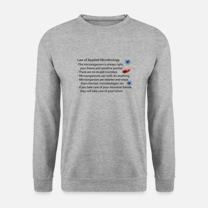 law of applied microbiology - Unisex Pullover - Weißgrau meliert