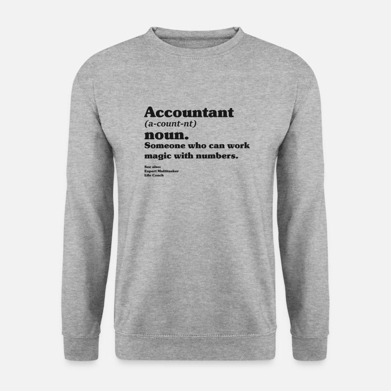 Buchhalter Definition - Unisex Pullover - Weißgrau meliert