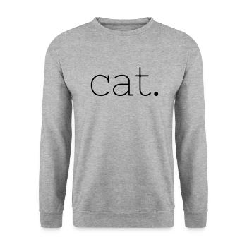 chat - Sweat-shirt Unisexe - gris chiné - Devant - Alina (178cm) & Michal (187cm)