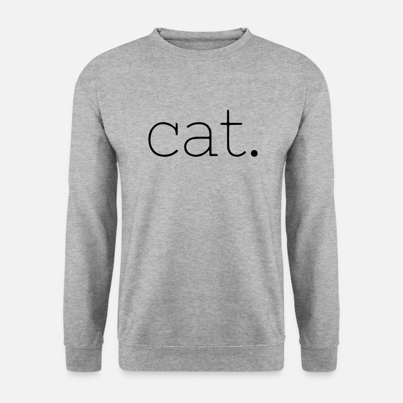 Katze - Unisex Pullover - Weißgrau meliert