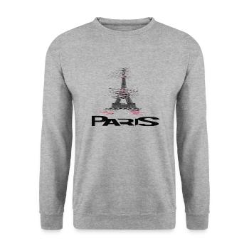 Paris - Unisex Sweatshirt - salt & pepper - Front - Alina (178cm) & Michal (187cm)