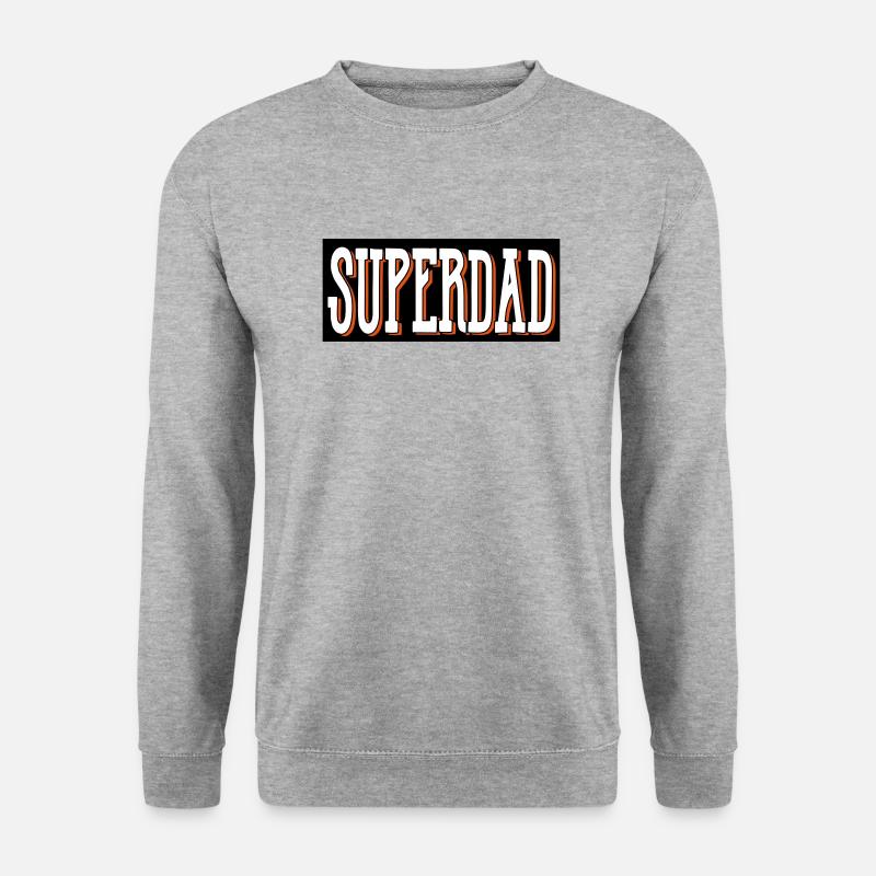 superdad papa bester - Unisex Pullover - Weißgrau meliert