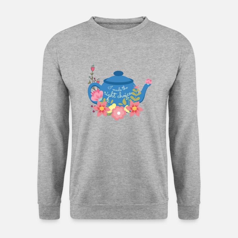 tea I made the right choice - Unisex Pullover - Weißgrau meliert