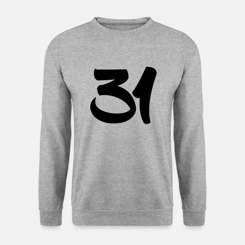 31 - Unisex Pullover - Weißgrau meliert