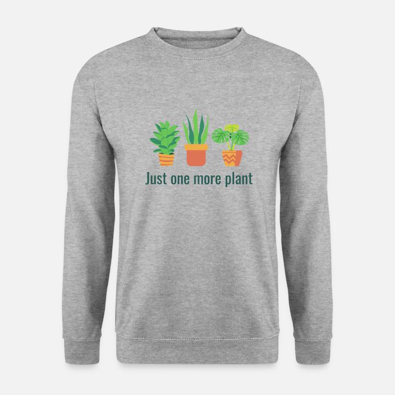 Nur noch eine Pflanze - Unisex Pullover - Weißgrau meliert