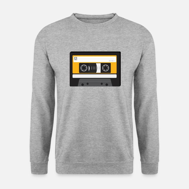 Kassette - Unisex Pullover - Weißgrau meliert