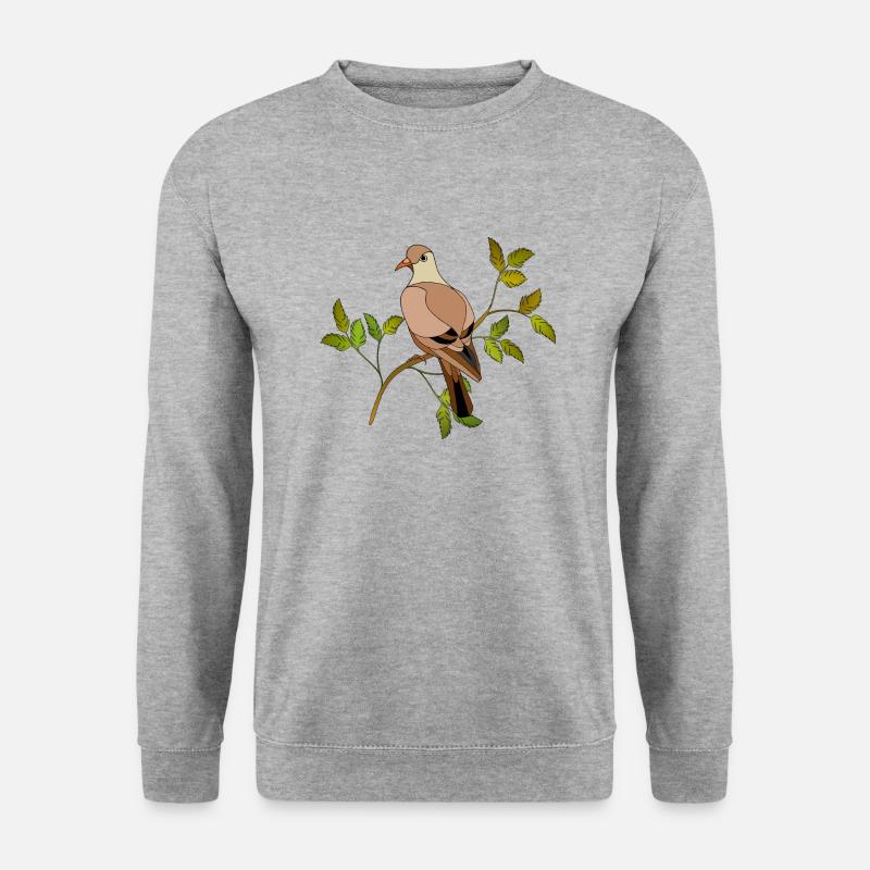 Vogel - Unisex Pullover - Weißgrau meliert