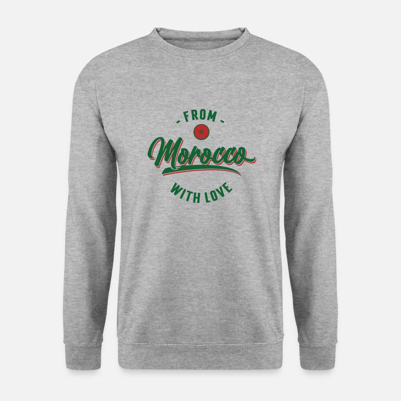 From Morocco with love - Unisex Pullover - Weißgrau meliert