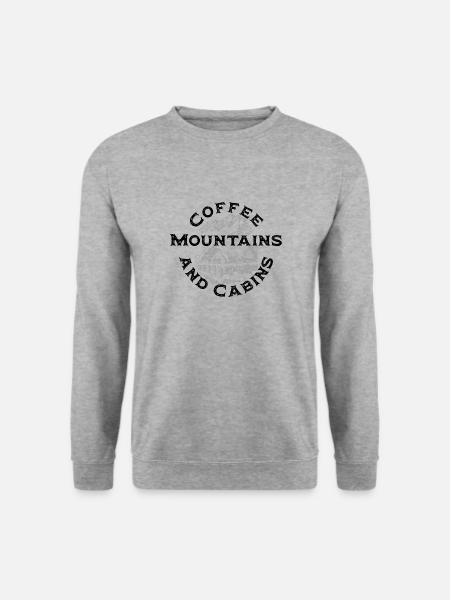 coffee mountains and cabins - Unisex Sweatshirt - salt & pepper