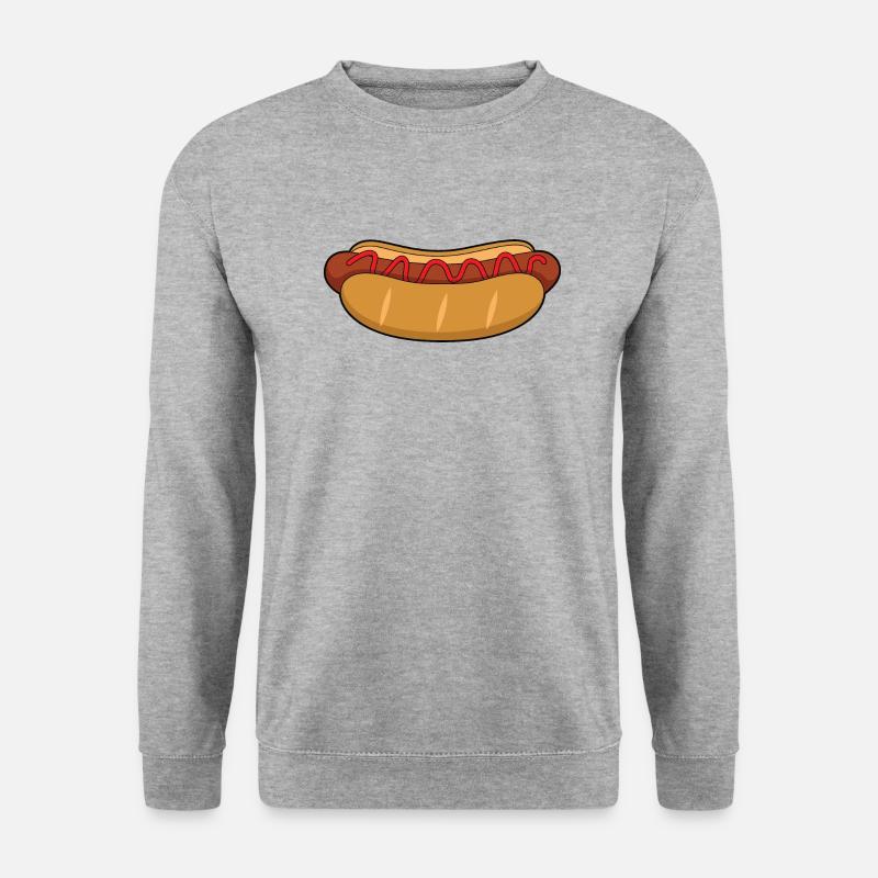 Hotdog - Unisex Pullover - Weißgrau meliert