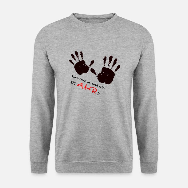 We AHR together | Ahrtal Hochwasser SolidAHRität - Unisex Pullover - Weißgrau meliert