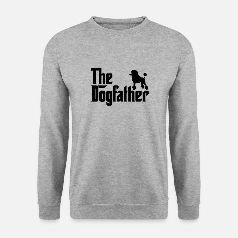 Der PudelHunde - Unisex Pullover - Weißgrau meliert