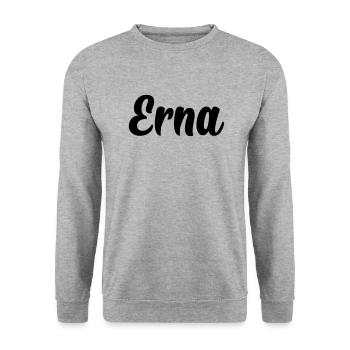 Erna - Unisex Pullover - Weißgrau meliert - Vorne - Alina (178cm) & Michal (187cm)