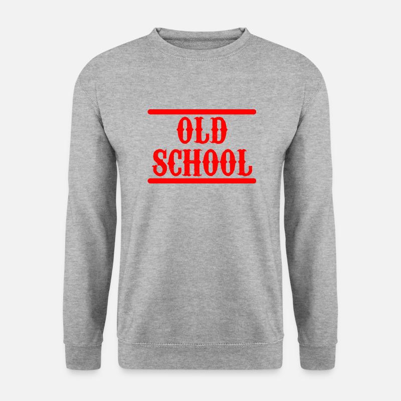 Old School - Unisex Pullover - Weißgrau meliert