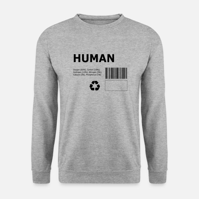 Mensch - Unisex Pullover - Weißgrau meliert