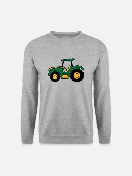 Farm tractor driving - Unisex Sweatshirt - salt & pepper