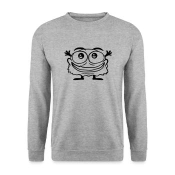 Cute little hairy monster - Unisex Sweatshirt - salt & pepper - Front - Alina (178cm) & Michal (187cm)