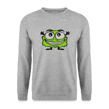 Little cute hairy monster - Unisex Sweatshirt - salt & pepper - Front - Alina (178cm) & Michal (187cm)