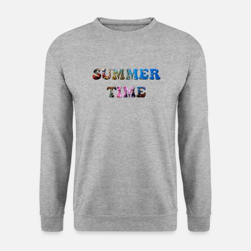SOMMERZEIT - Unisex Pullover - Weißgrau meliert