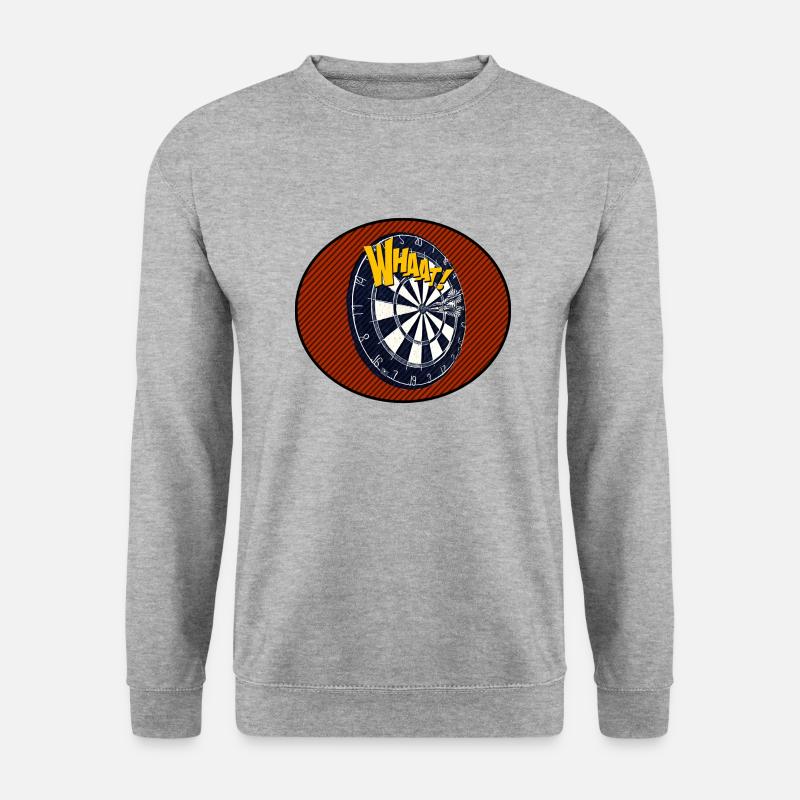 Dart Bulls eye What Pop Art - Unisex Pullover - Weißgrau meliert