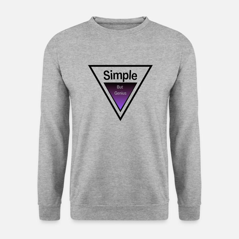 Simple but genius - Unisex Pullover - Weißgrau meliert