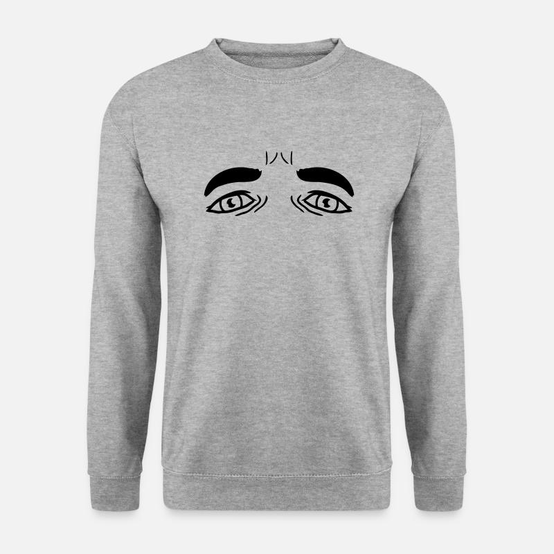 Crying Sad Eyes Design - Unisex Sweatshirt - salt & pepper