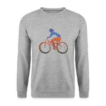 Radfahrer - Unisex Pullover - Weißgrau meliert - Vorne - Alina (178cm) & Michal (187cm)