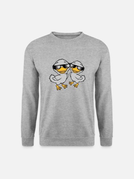 2 Cool Duckling Sunglasses - Unisex Sweatshirt - salt & pepper