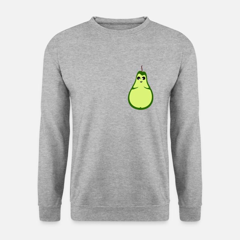 Birne - Unisex Pullover - Weißgrau meliert