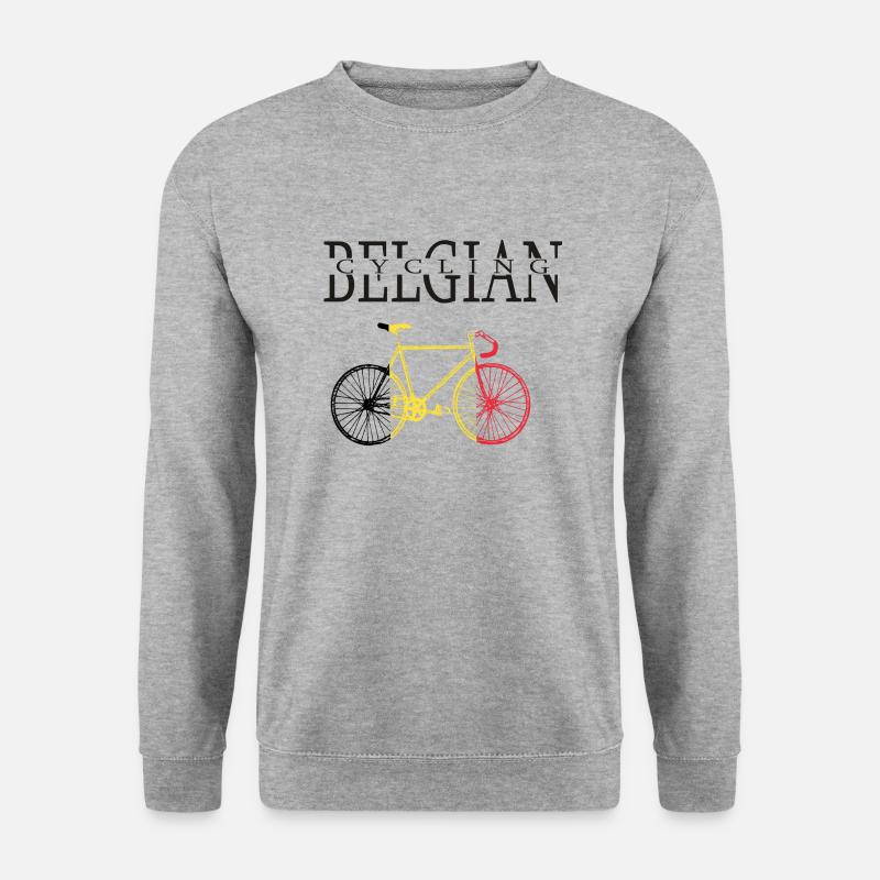 RADFAHREN IN BELGIEN - Unisex Pullover - Weißgrau meliert