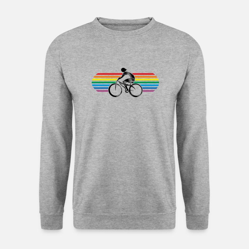 Radfahrer - Unisex Pullover - Weißgrau meliert