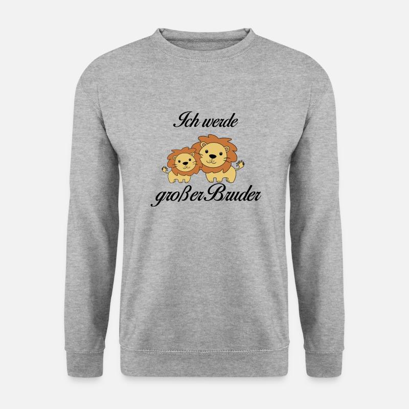Großer Bruder - Unisex Pullover - Weißgrau meliert