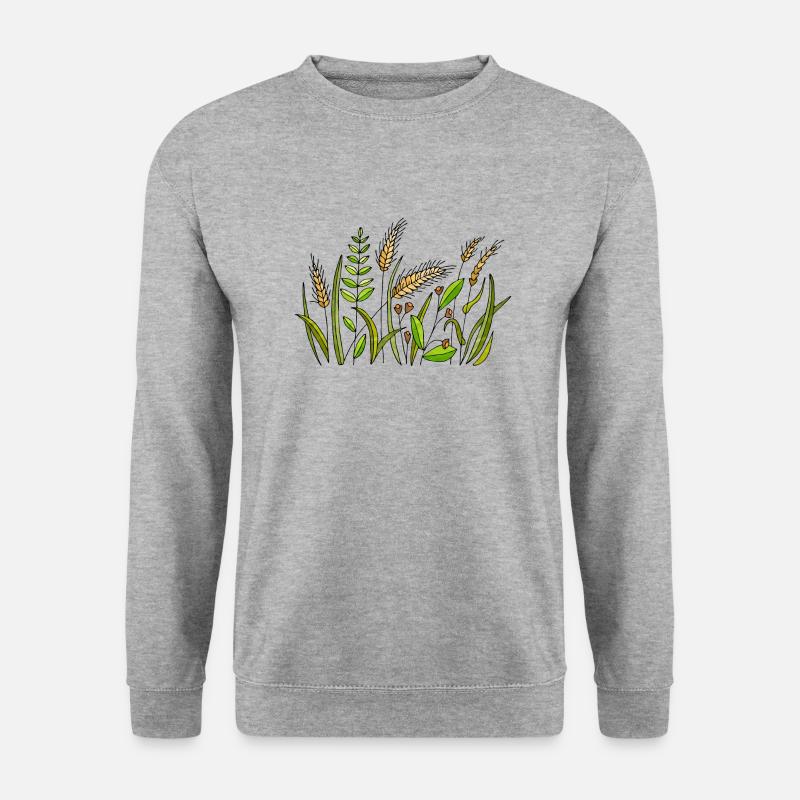Gras - Unisex Pullover - Weißgrau meliert