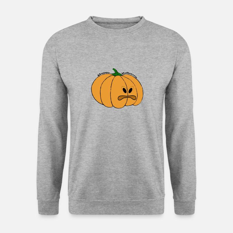 happy halloween - Unisex Pullover - Weißgrau meliert