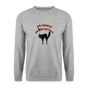 Joyeux halloween - Sweat-shirt Unisexe - gris chiné - Devant - Alina (178cm) & Michal (187cm)