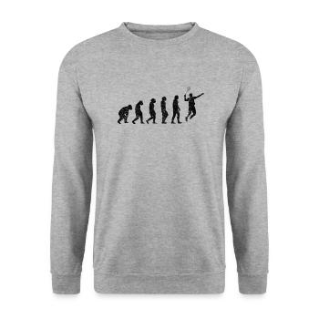 Joueur de badminton Fan de badminton Badminton - Sweat-shirt Unisexe - gris chiné - Devant - Alina (178cm) & Michal (187cm)