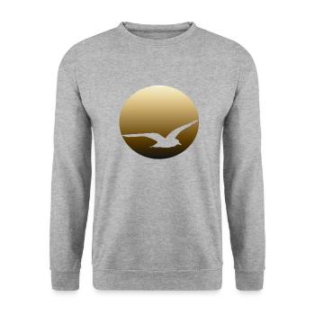 Oiseau - Sweat-shirt Unisexe - gris chiné - Devant - Alina (178cm) & Michal (187cm)