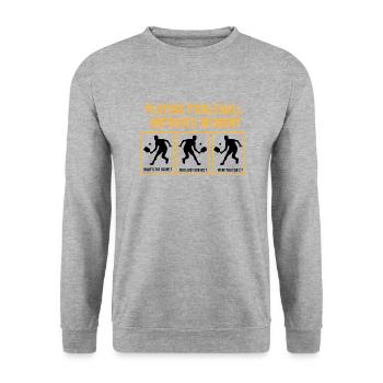 playing pickleball improves memory - Unisex Sweatshirt - salt & pepper - Front - Alina (178cm) & Michal (187cm)
