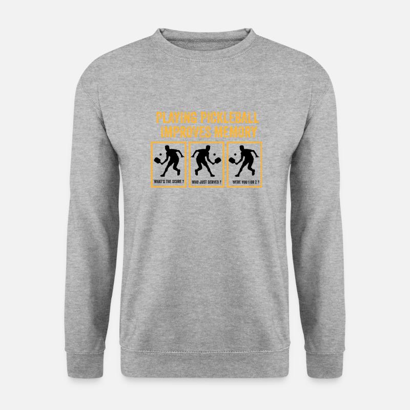 playing pickleball improves memory - Unisex Sweatshirt - salt & pepper