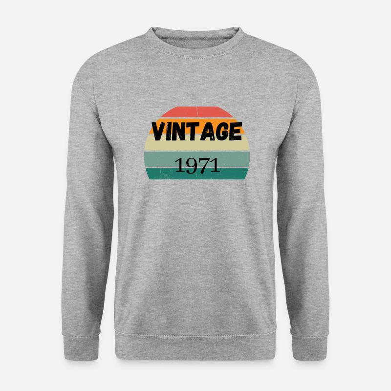 Vintage4Life - Unisex Pullover - Weißgrau meliert
