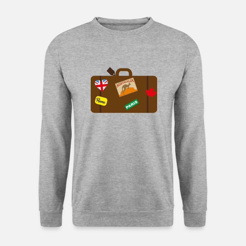 reisen - Unisex Pullover - Weißgrau meliert