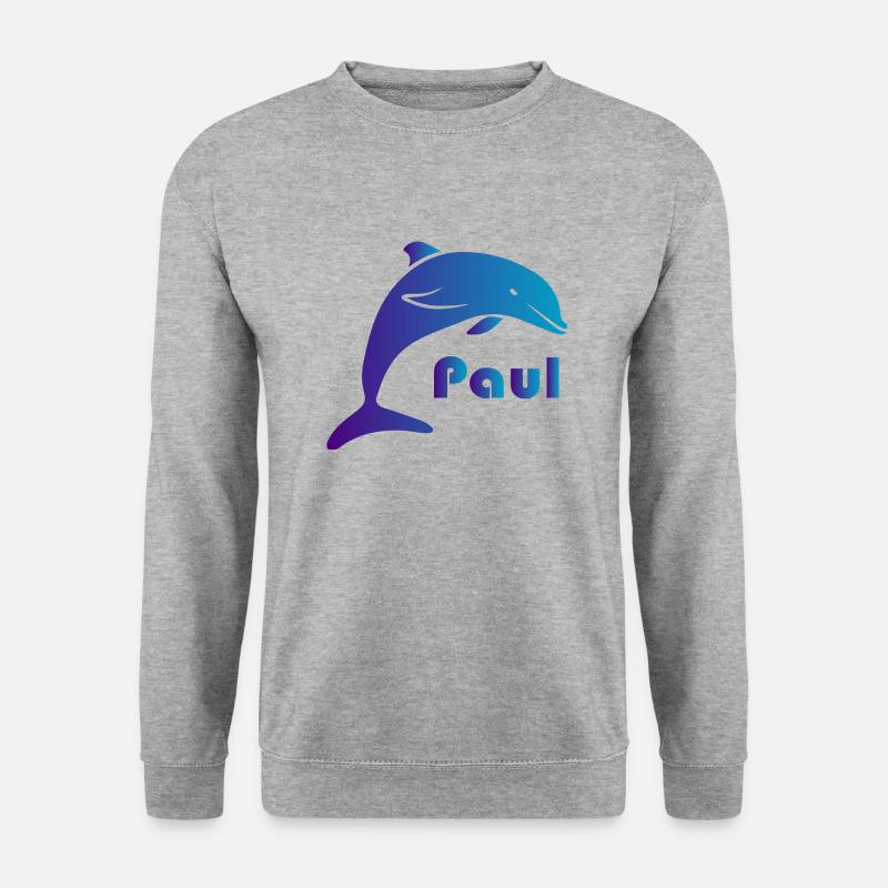 dolphin - Unisex Pullover - Weißgrau meliert