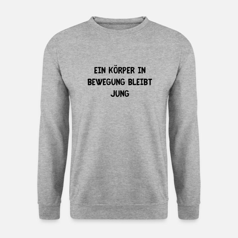 Körper in Bewegung - Unisex Pullover - Weißgrau meliert