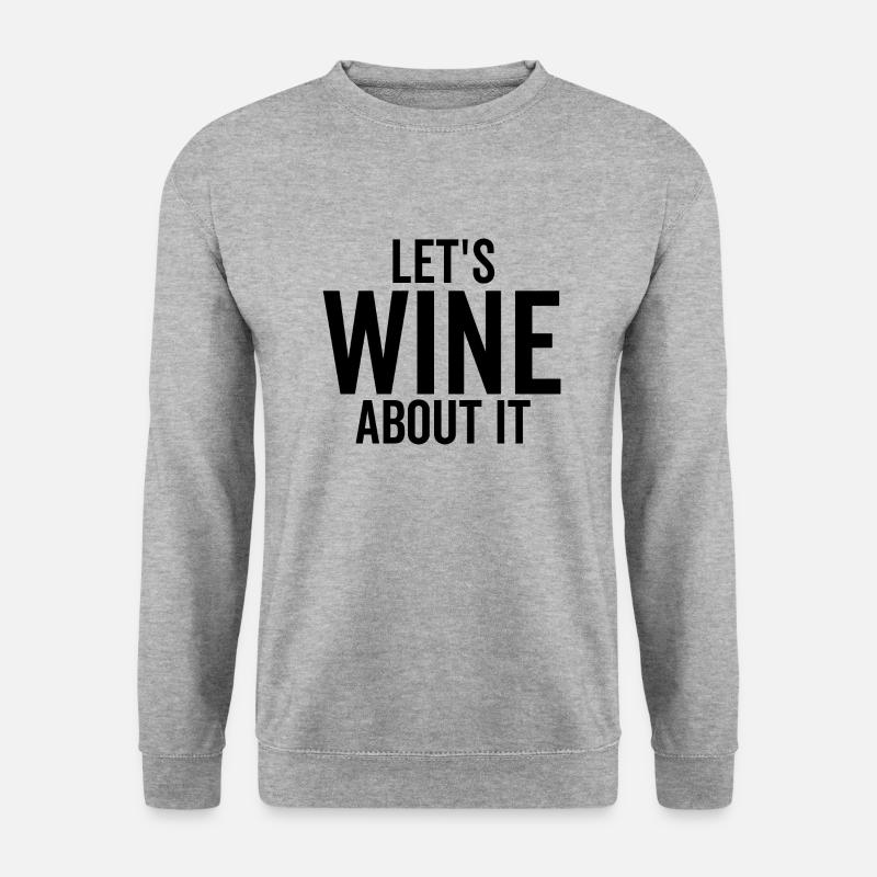 Let's Wine About It - Unisex Pullover - Weißgrau meliert