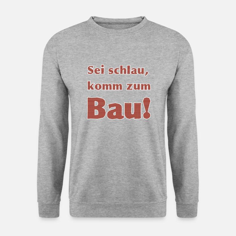 sei schlau - Unisex Pullover - Weißgrau meliert