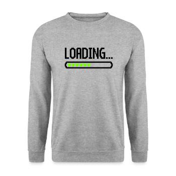 Loading - Unisex Sweatshirt - salt & pepper - Front - Alina (178cm) & Michal (187cm)